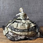 Antique Porcelain Half Doll Pin Cushion Holder Repaired Art Deco