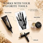 Koogel 18 Sheets 97pcs Henna Tattoo Stencil Kit  Reusable Mehndi Templates 