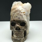 432g Natural Crystal Cluster Quartz carved Crystal Skull  Realistic healing rr