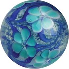 22mm Aster Blue Flower Glow In The Dark Handmade Glass Marble 7 8 Shooter  stand
