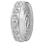 Metal Ribbon For Decor Craft - Decorative Silver Trim For Crafting - 0 8   3    