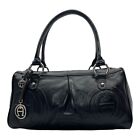 Vintage 90s 00s Etienne Aigner Large Embossed Leather Satchel Bag Doctor Handbag
