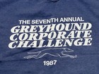 Vtg 1987 Greyhound Bus Corporate Challenge Men   s Blue T-shirt - Xl