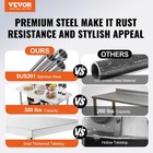 Vevor Folding Commercial Prep Table Commercial Worktable Workstation 48 X 24 In