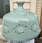 Vintage Old Korean Celadon Porcelain Flower Vase  read Description  