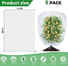 5 Pack Garden Plant Fruits Tree Protection Netting Covers With Drawstring  3 3 X