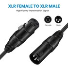Xlr Male To Female Microphone Cable Balanced 3 Pin Mic Connector Extension Cord