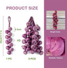 Artificial Garlic String Decor  Foam  Hanging Kitchen Accent  1 Bunch
