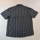 Simms Shirt Men   s L Gray Plaid Short Sleeve Pearl Snap Vented Fishing Light