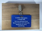 Hard Of Hearing Communication Card With Clip 3d Printed Blue Badge Accessmade