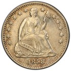 1858 H10c Rpd Fs-301 Liberty Seated Half Dime Pcgs Au Detail Cleaned
