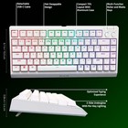 Razer Blackwidow V4 75  Wired Gaming Mercury Keyboard Tactile - Orange Switch     