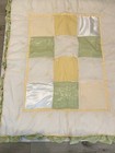 Baby Quilt Crib Blanket White   Yellow- New