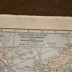 Antique Colorful 1923 Map Of East India Islands 9x6 Inches