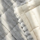 Thick Quilted Flannel Sofa Cover Warm Stripe Anti Slip Couch Protector