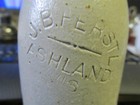 Ashland  Wis  J b  Ferstl Stoneware Stone Ware Soda Pop Bottle Wisconsin Wisc Wi