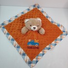 Baby Lovey My 1st Thanksgiving Bear Minky Security Blanket Rattle Satin Starters