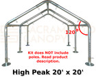 Rv   Boat Carport   Greenhouse Kits 1-1 2  High Or Low Peak Canopy Fittings Kits