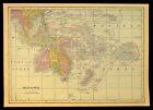 Post Wwi Oceania Map South Pacific Japanese Mandate League Of Nations Original