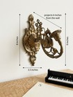 Antique Brass Piano Candle Sconce Griffin Dragon C 1900 German 9 In