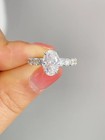 2 30 Ct Oval Igi Certified Lab Grown Diamond Engagement Ring 14k Real White Gold