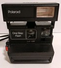 Vintage Polaroid One Step Flash Instant 600 Film Camera W  Strap Tested