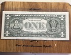  1 Dollar Bill Error series 2021  Misprint off-center Obverse Note