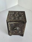 Antique Cast Iron Moon   Stars Combination Still Bank Coin  Safe W  Combo Works