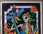 Original Vintage Poster Grateful Dead Rock Skeleton Velvet Black Light Pin Up