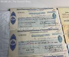 Set Of  12  Antique   Vintage United States Bank Checks