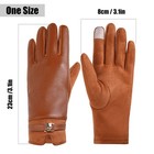 Women Winter Gloves Thermal Linning Warm Fashion Leather Car Driving Touchscreen