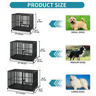 47 43 37 Inch Heavy Duty Dog Crate Cage Strong Metal  Large Kennel Three Doors