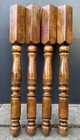 4 Vintage Carved   Turned Wood Spindle Table Legs 29 25  Set Of 4