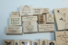 Lot Of  45  Stampin  Up Wooden Mounted Stamps  All Natural  Pretty Amazing  Etc 