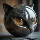 Luxury Black Cat Sculpture Elegant Home Tabletop Decor   Gift-ready Art Piece