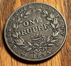 British India East India Company 1835 Silver Rupee William Iiii