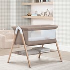 Delta Children Bondi Beechwood By The Bed Bassinet W  Pureair Mesh Sheet Tan New