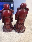 Two Vintage Wood Carved Chinese Immortal Figurine 5 Inches