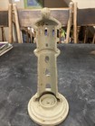 Vintage Lighthouse Cast Iron Tea Light Candle Holder 9 5   