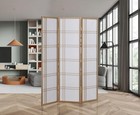 Japanese Style 3 Panels Wood Shoji Room Divider Screen Oriental For Home office