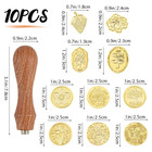 Wax Seal Stamp Set Vintage Classic Sealing Wax Stamp Head With Wooden Handle For