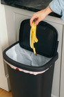 Kitchen Trash Can  11 Gallon Plastic Garbage Bin With Lift Top Lid  Black