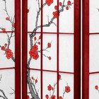 Cherry Blossom Shoji Screen Lightweight 4 Panel Room Divider Rice Paper Decor Us