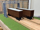 One Brown Resin Printed Boxcar - Wooden Thomas   Brio   Whittle Shortline
