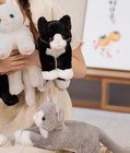 Black White Kitten Cat 18 Inch Pillow Stuffed Animal Plush Toys Doll Kids Gifts