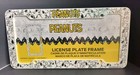 Peanuts Snoopy Plastic Black And White License Plate Frame New  Free Shipping 