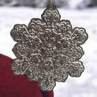 1991 Towle Old Master Snowflake Sterling Silver Christmas Ornament   2nd Edition