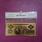 Gold 1862  2 Two Dollars Legal Tender Banknote Collectible With Bag   Certificat