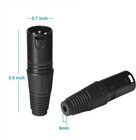 20 Pairs Xlr 3 Pin Male   Female Mic Snake Plug Audio Microphone Cable Connector