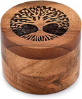 Handmade Acacia Wood Urn For Human Ashes  Tree Of Life Wooden Box Urns For Ashes